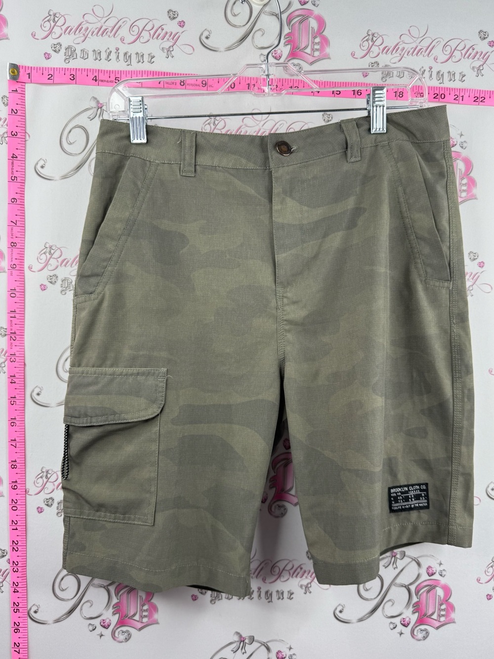 Brooklyn Cloth shorts camouflage military cargo Olive Camo Cargo Shorts